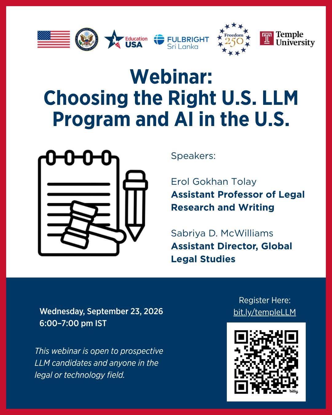 Webinar: Choosing the Right U.S. LLM Program and AI in the U.S. with Temple University